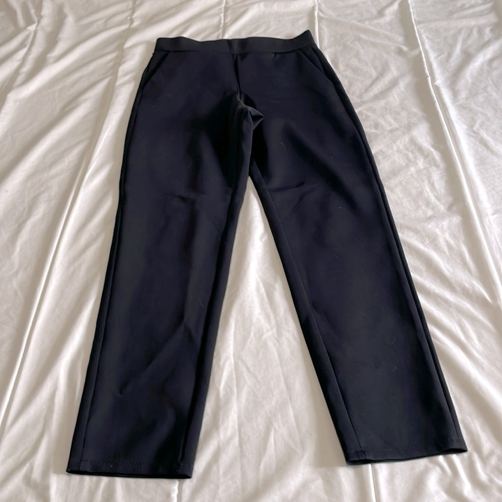 Shan Elegant High Waist Stretch Black Pull On Pants Size 6